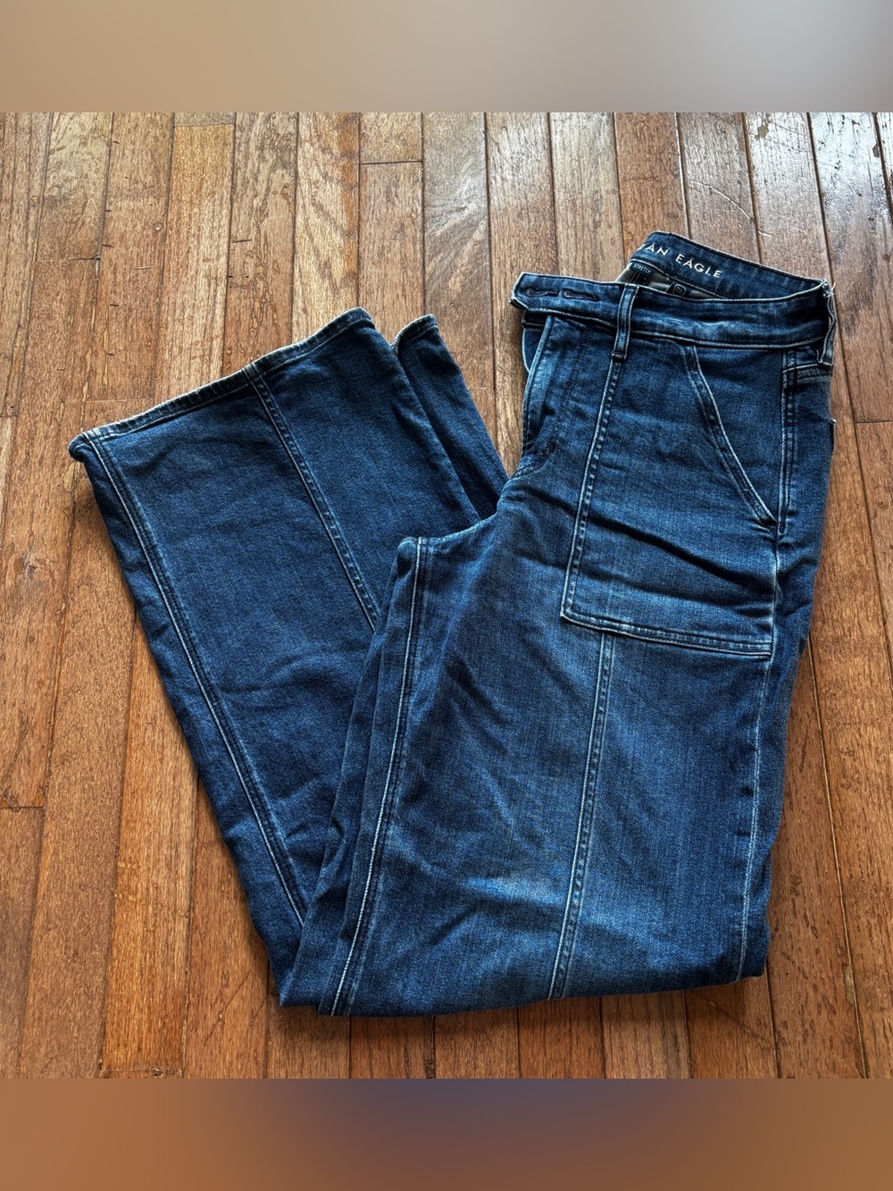 Womens American Eagle Super High-Rise Baggy Wide Leg size 6 Long